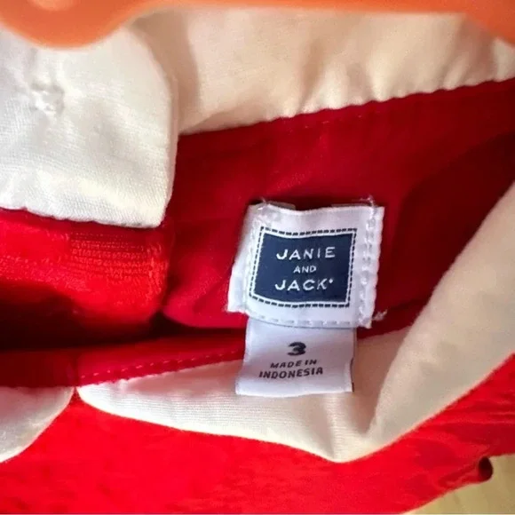 JANIE AND JACK Red Jacquard Holiday Dress Size 3 Floral Formal Valentines - Picture 8 of 8